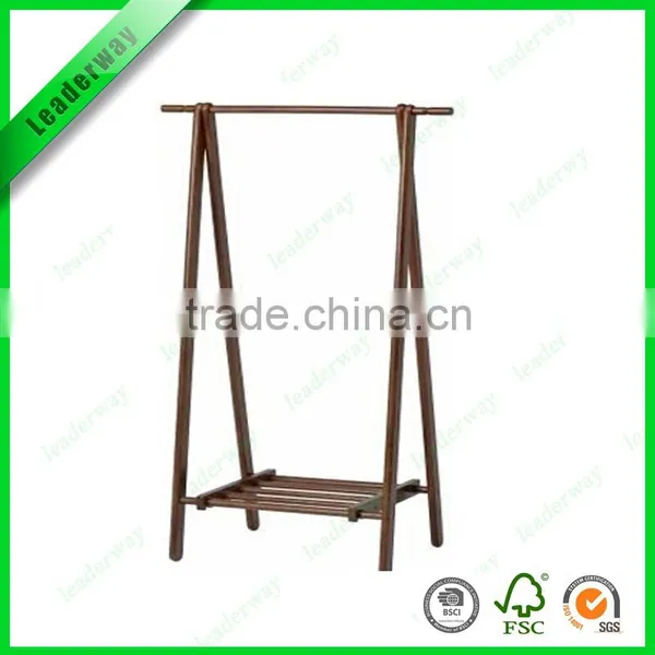 New White Bamboo Clothes Rack for Clothes in Luggage Rack photo-2