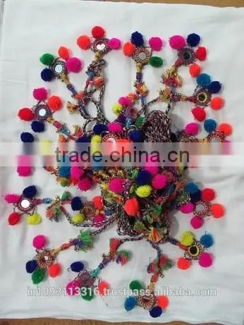 Latest 2015 Kuchi Afghan Banjara Tribal Beaded Hair Hanging Tribal Tassels Belly Dancing Costume Bag Tassels photo-2