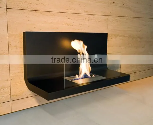 90 Degree Bent Good Quality Stainless Steel Bio Ethanol Wall Fireplace Real Fire photo-3
