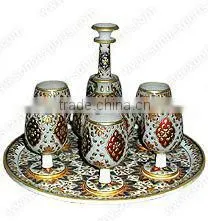 decorative marble jam set