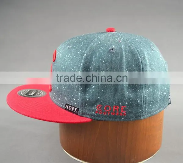 Custom 100% Cotton Twill 6-panel Hats Snapback Cap With 3D Embroidery photo-3