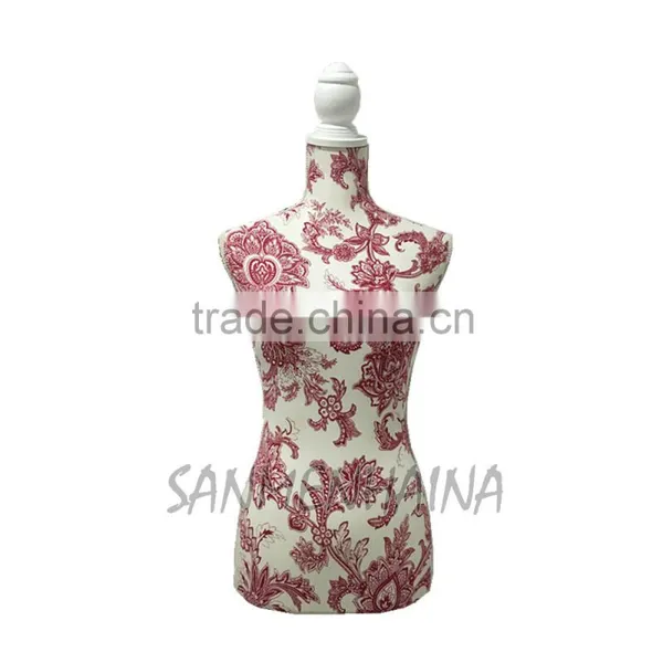 Red Flower Printing Elastic Fabric Female Mannequin