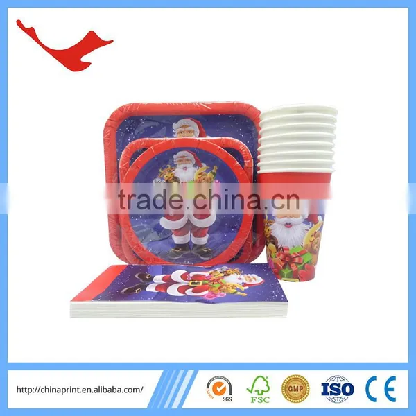 006 FDA Standard Printed Disposable Tableware for Christmas Party photo-5