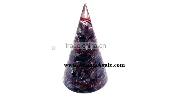 Orgone Amethyst Antenna : Orgone Antenna Supplier : Amethyst Copper Wire Wrapped Orgone Antenna