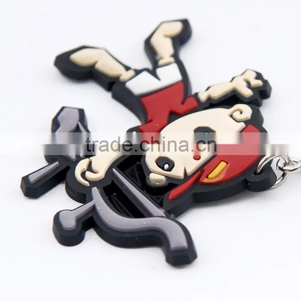 Promotional Personalized Souvenir Embossed 2d/3d Cartoon Soft Rubber Pvc Keychain, Silicone Rubber Keychain photo-2