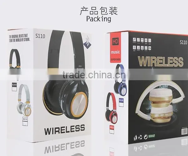 NEW SNHALSAR S110 Big Daddy Bass Bluetooth Headphone, Wireless Headset With Mic photo-5