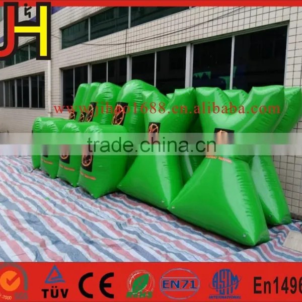 Customized A Set Green Inflatable Paintball Bunkers photo-2