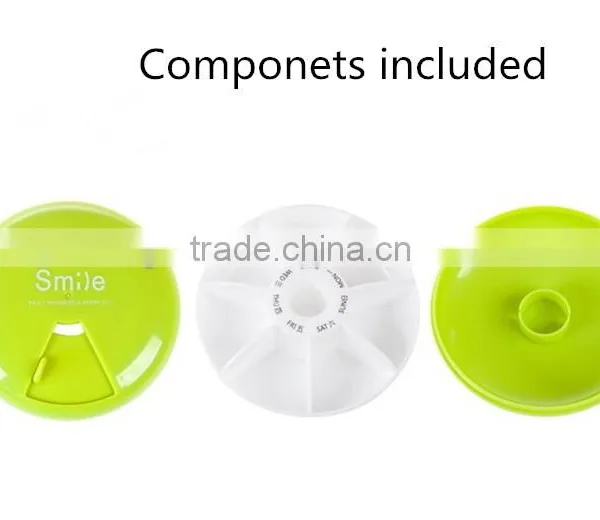 Quality New Arrival Plastic Pill Splitter Weekly Pill Box photo-4