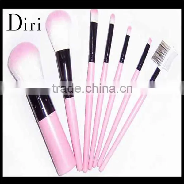 Colorful 7pcs Folding Travel Cosmetic Brush Set With Bag photo-6