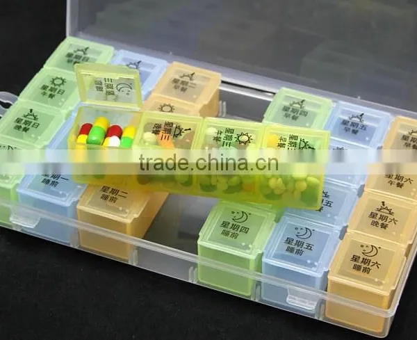 Yiwu Wholesale BPA FREE 7 Days Colorful Promotion Plastic Pill Box/capsule Storage Case/capsule Case photo-3