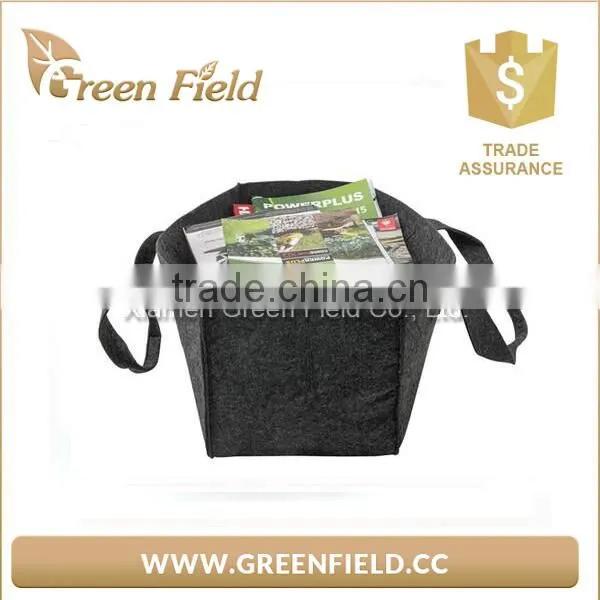 Best Sale Customize Woven Felt Storage Basket for Firewood Wool Felt Firewood Basket photo-3