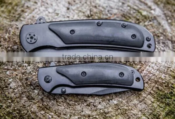 OEM Pocket Survival Camping Knife With Wooden Handle photo-5