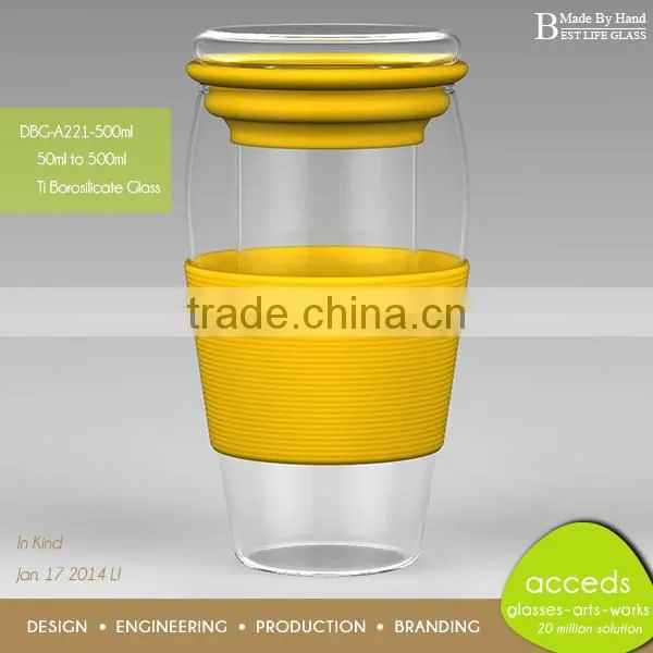 Outside Protable Borosilicate Colorful Glass Coffee Pot photo-2