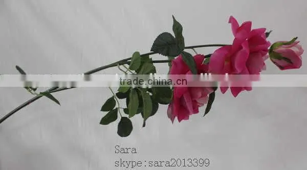 Bulk Artificial Fake Rose Flower Five Heads Royal Blue Flower Rose photo-6