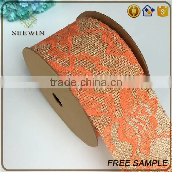 High Quality Online Lace Mesh Linen Jute Craft Fabric Ribbon Wholesale photo-3
