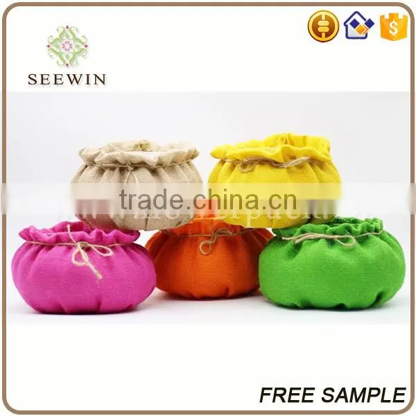 High Quality Indoor Decoration Burlap Sack Fabric Plant Pots photo-3