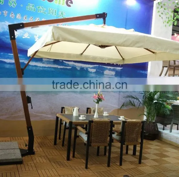 Outdoor Patio Garden A- Garde Wood Hard Umbrella photo-3