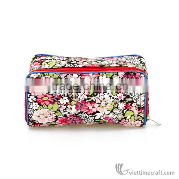 Hand Embroidered Wallet, Used for Comestic and Jewelry Storage photo-2
