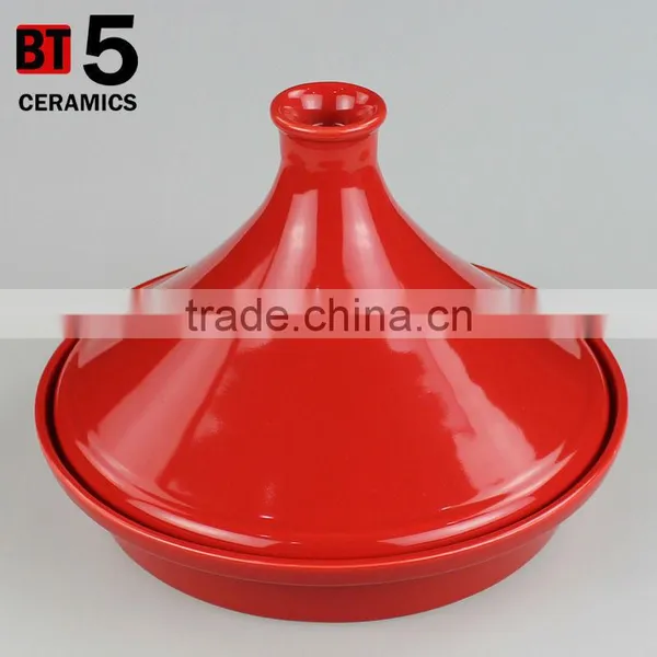 10"red Color Ceramic Cooker Stoneware Tagine Set photo-4