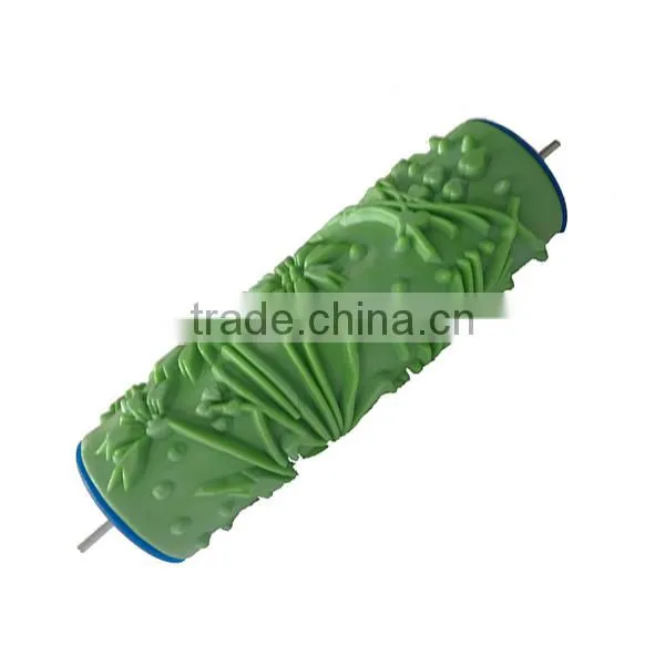 Green Color Soft Rubber Roller Paint Brush Roller Pattern Paint Roller photo-4