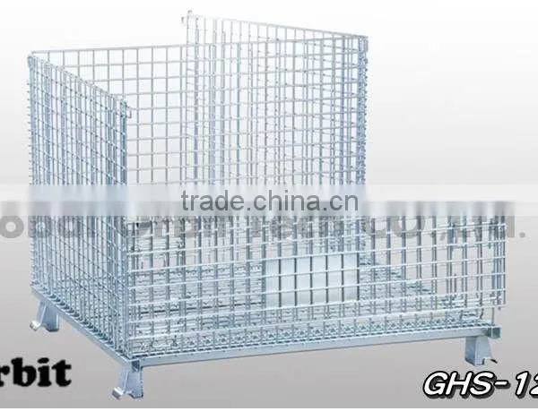 Service Supplies Folding Stackable Container Wire Mesh Basket Warehouse Cage photo-5