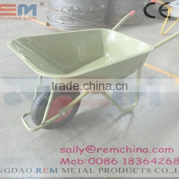 Rem WB6404 Galvanized Deep Tray Wheelbarrow for Russia Type Gardening Work Use