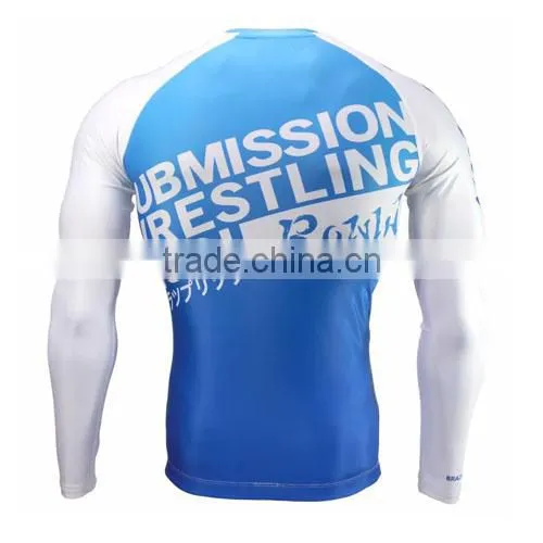 2017 Custom Made 4-way Stretch Lycra MMA Rash Guard photo-3
