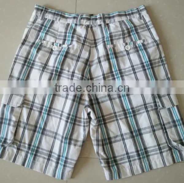MEN'S CVC Y/D PLAID CARGO SHORTS photo-2