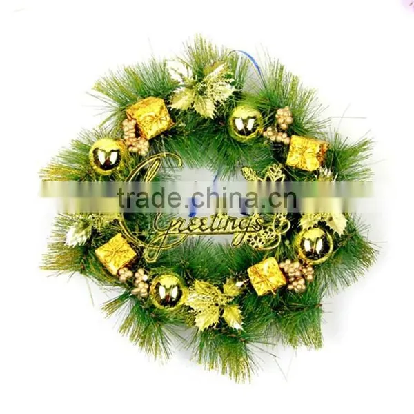 HFR-T331 Plastic Indoor Christmas Wreaths 2014 Wholesale Artificial Christmas Wreaths photo-2