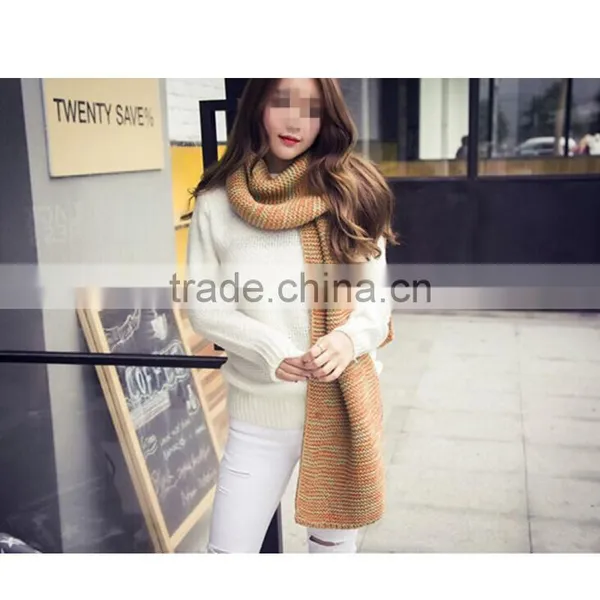 Winter Latest Fashion Elegant Wear Korean Style Special Blending Knit Men and Women New Scarf Made in China photo-4
