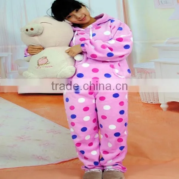 100% Polyester Printed Coral Fleece Girl's Pajamas/ Sleepwear / Dressing Gow photo-2