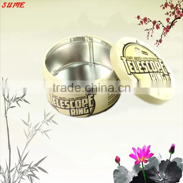 Cosmetics Packaging Box Trolley Jewelery Round Tank Fine Gift Tin photo-2