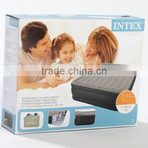 INTEX Built-in Luxurious Pillow Double Air Bed photo-6