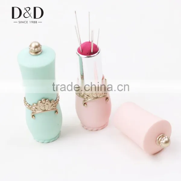 D&D New Portable 5pcs Handy Sewing Needles Lipstick Pin Cushion Sewing photo-4