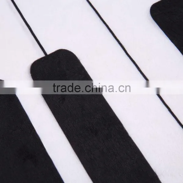 Personality Piano Carpet Bedroom Bedside Living Room Black And White Piano Children Pad Rug With Exquisite Handmade Wrapping photo-5