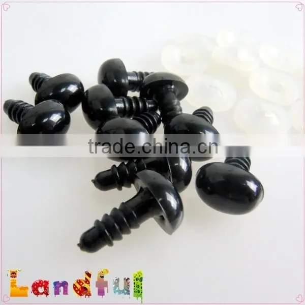 10mm Handmade Toy Craft Doll Black Safety Plastic Oval Nose photo-4