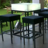 Lighted Led Square Bar Table photo-2