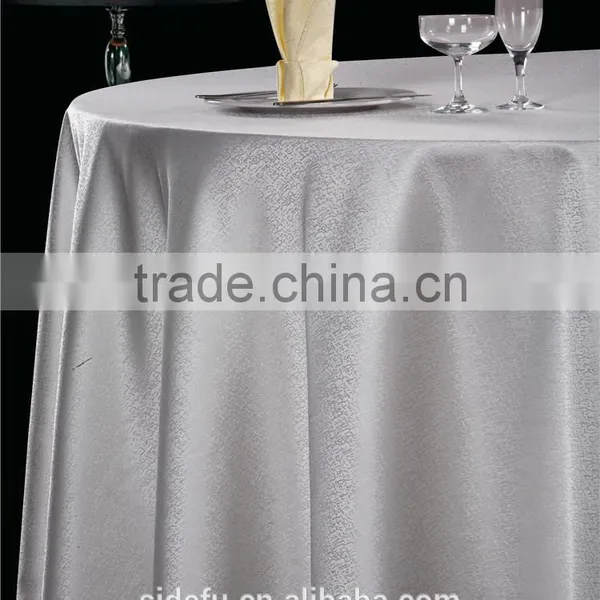 Popular Polyester Damask Jacquard Banquet Round Table Cloth photo-4