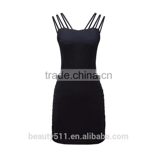 New Ladies Fashion Dress 2017 Design Elastic Waist Wine Dress SD22 photo-6