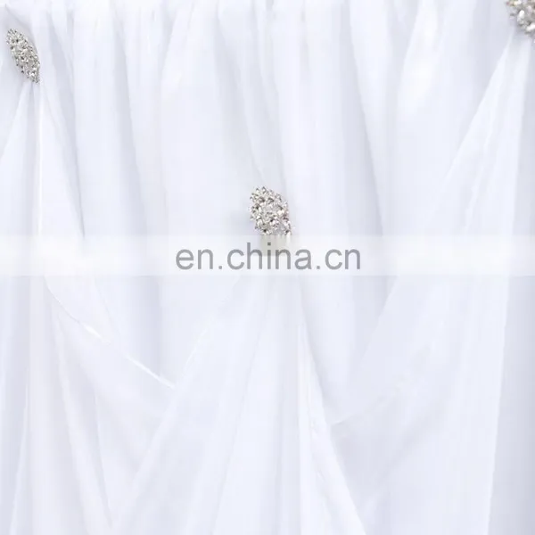 Fashion High Grade Quality White Whinestone Table Skirting photo-3