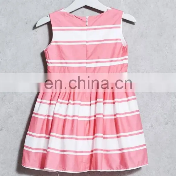 China Supplier Wholesale Fashion Kids V-Neck Sleeveless Baby Dress For Children Girl photo-2