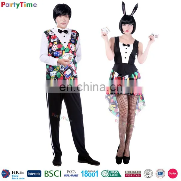 Wholesale Party Costume Adult Playing Card Couples Halloween Costumes
