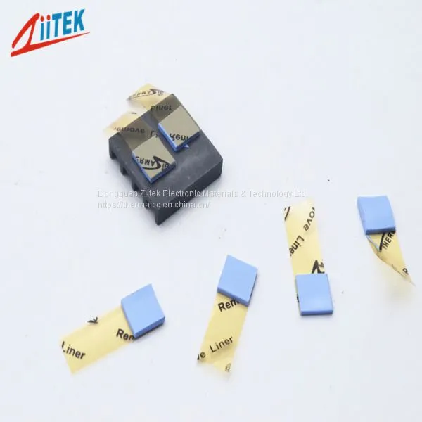 4mm Thickness Blue Color High Conductivity Silicone Thermal Gap Filler Pads photo-5