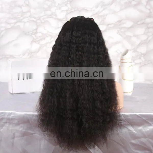 150% Density Wholesale Natural Color 100% Indian Remy Hair Glueless 360 Lace Wig photo-2