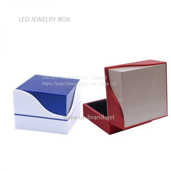 LED Light Jewelry Box Paint Jewelry Ring Display Box Packaging Gift Box Factory Direct Sales Customization photo-2