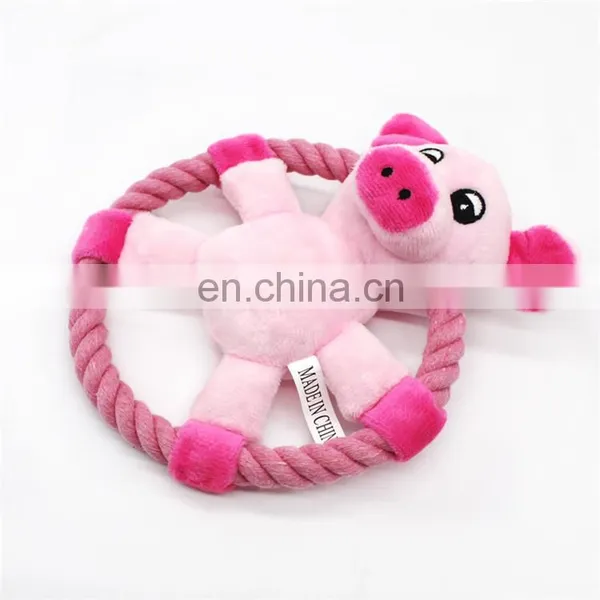 Wholesale Animal Shape Chew Stuffed Pet Dog Toy Squeaky With Cotton Rope photo-5