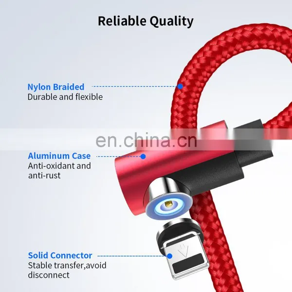 3 In 1 Usb Cable Magnetic Micro Usb Fast Charging Nylon 1M 2020 New Product Cable Original Factory Wholesale Data Line Cable photo-4