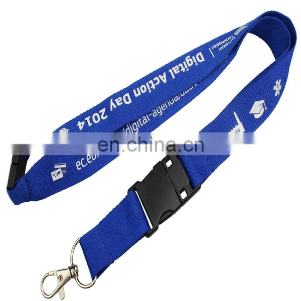 Free Sample Custom Logo Heat Transfer Printing Neck Breakaway Polyester Keychain Lanyard USB Drive With Buckle photo-3