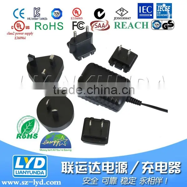 Interchangeable Plug Power Adapter 5V 1A Switching Power Adapter