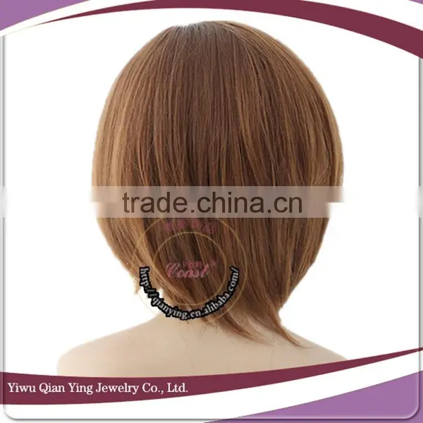 Very Short Dark Brown Cosplay Hair Wig Men photo-3